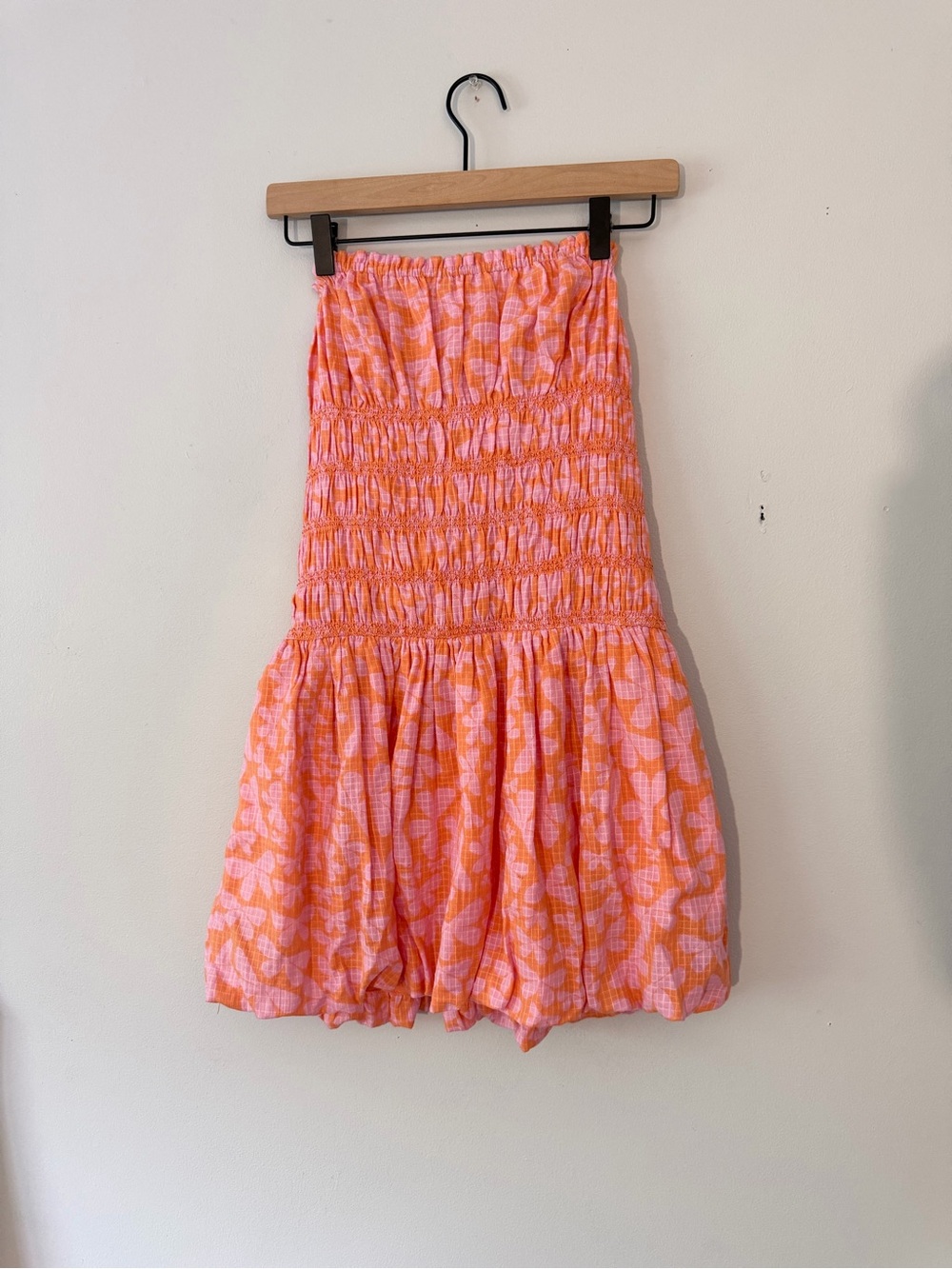 Free People strapless mini floral dress